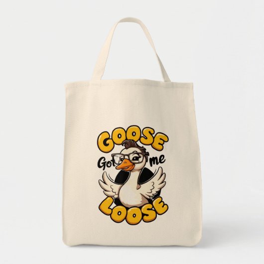 Gänse Got Ich Loose" - Gänse mit Brille Tragetasche (Vorne)