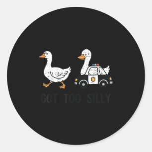 Gänse Got zu Albern Lice Car Funny Animal Men Wome Runder Aufkleber