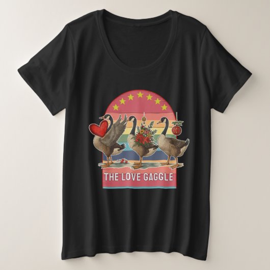Gänse Große Größe T-Shirt (Design vorne)
