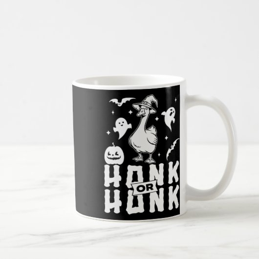 Gänse-Halloween-Spooky-Honk- oder Honk-Hexen-Desig Kaffeetasse (Rechts)
