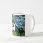 Gänse im Dorf am Teich Kaffeetasse (VorderseiteRechts)
