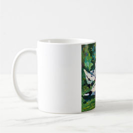 Gänse im Dorf am Teich Kaffeetasse