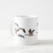 Gänse im Flug Kaffeetasse (Vorderseite Links)