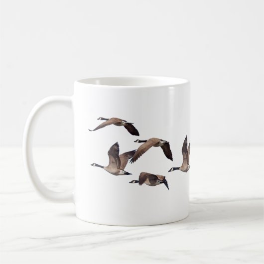 Gänse im Flug Kaffeetasse (Links)