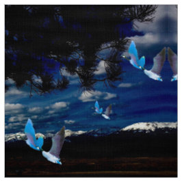 Gänse im Gebirge Stoff