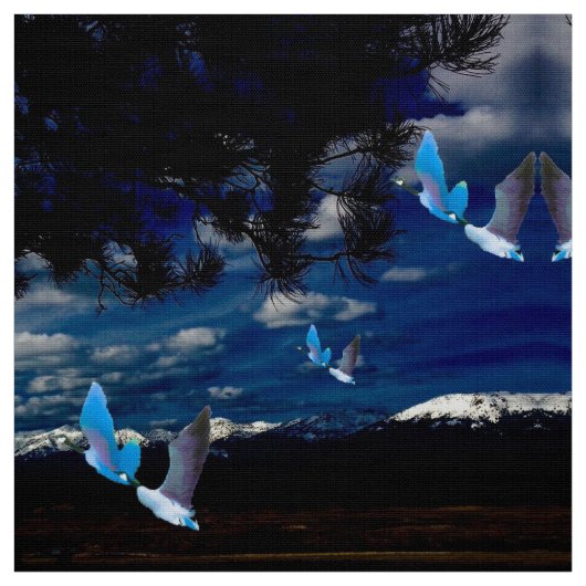 Gänse im Gebirge Stoff (Muster)