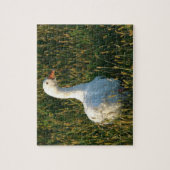 Gänse im Gras bei Sonnenuntergang Puzzle (Vertikal)