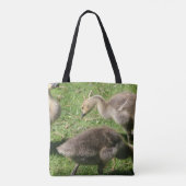 Gänse im Gras Tasche (Rückseite)