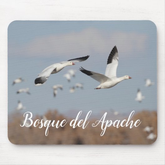 Gänse im Himmel der Bosque del Apache Mousepad (Vorne)