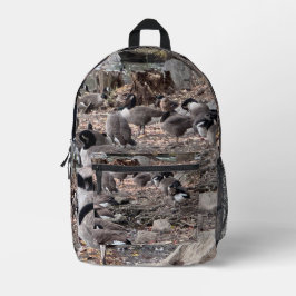 Gänse im Park-Rucksack Bedruckter Rucksack