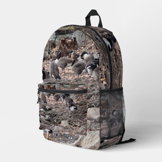 Gänse im Park-Rucksack Bedruckter Rucksack (Rückseitige Ecke Rechts)