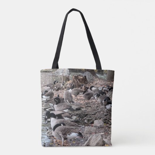 Gänse im Park Tasche (Rückseite)