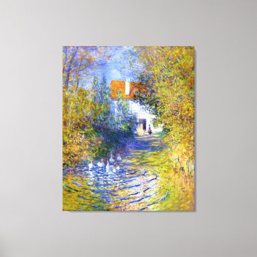 Gänse in Creek Claude Monet Kunst Leinwanddruck (Vorderseite)