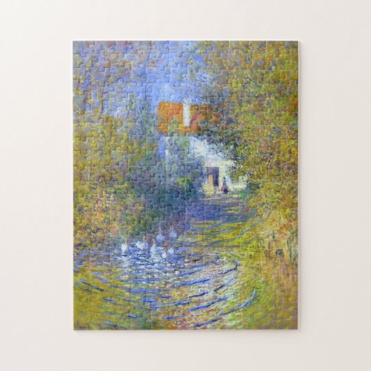 Gänse in Creek Claude Monet Kunst Puzzle (Vertikal)