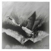 Gänse in der Nebel Fliese (Vorderseite)