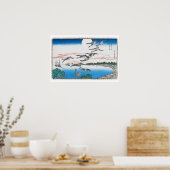 Gänse in Flight - Vintages Hiroshige Poster (Küche)