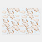 Gänse in Hüftverpackungen Geschenkpapier Set (Vorderseite 3)