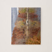 Gänse in reflektierten Herbstfarben - Puzzle (Vertikal)