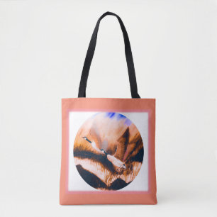 Gänse in Rosa Tasche