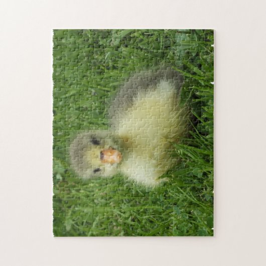 Gänse in üppig grünem Gras Puzzle (Vertikal)
