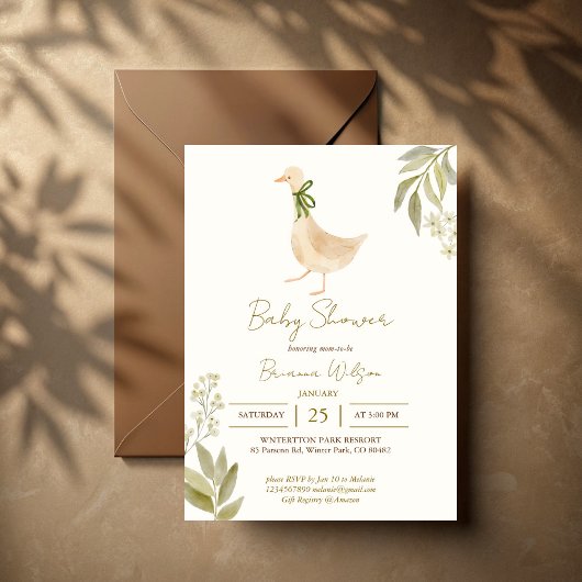 Gänse-Kinderzimmer-Rymnen Babydusche Einladung