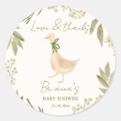 Gänse Kinderzimmer Rymnen Babydusche Gefallen Runder Aufkleber (Vorderseite)