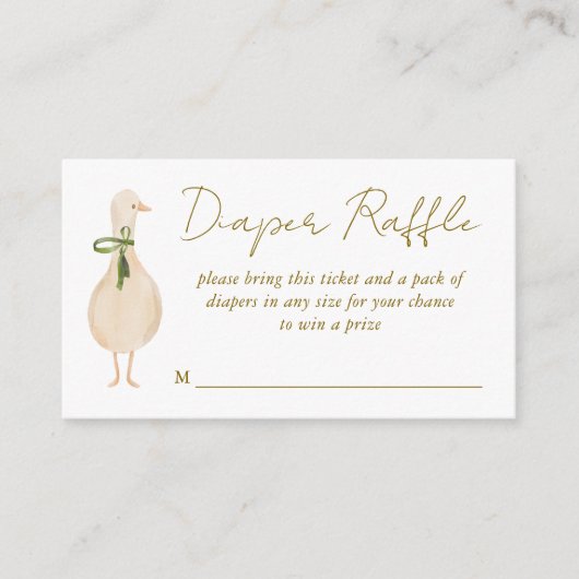 Gänse Kinderzimmer-Rymnen Babydusche-Windeln Tombo Begleitkarte (Vorderseite)