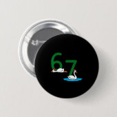Gänse legen Schwäne schwimmen 67 Sechs Gänse Siebe Button (Vorne & Hinten)