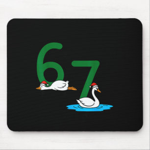 Gänse legen Schwäne schwimmen 67 Sechs Gänse Siebe Mousepad