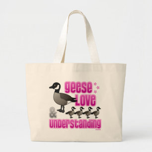 Gänse, Liebe und Verständnis Jumbo Stoffbeutel