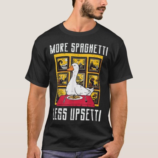 Gänse Mehr Spaghetti weniger Etti Funny Animal Men T-Shirt (Vorderseite)