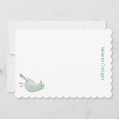 Gänse mit Aquarellfarben-Blume Einladung (Vorderseite)