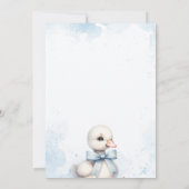 Gänse mit Bow Blue Boy Baby Dusche Einladung (Rückseite)