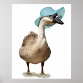 Gänse mit Floppy Blue Summer Hat Poster (Vorne)