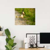 Gänse mit Goslings Poster (Heimbüro)