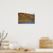 Gänse mit Herbstbäumen Poster (Küche)