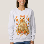 Gänse mit Kaffee & Blankon , Fall Vibes Cosy Sweatshirt (Vorderseite)