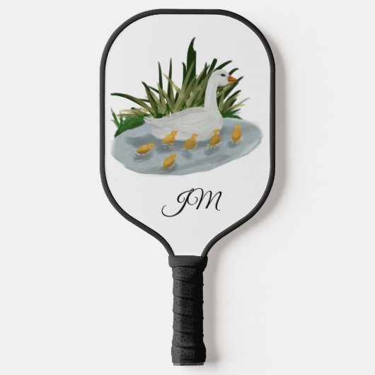 Gänse Mit Monogramm Pickleball Paddle (Vorderseite)