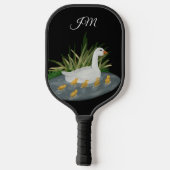 Gänse Mit Monogramm Pickleball Paddle (Rückseite)