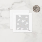 Gänse-Mitteilungskarten Mitteilungskarte (Vorderseite/Rückseite Beispiel)