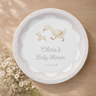 Gänse-Nursery-Enten-Geschlechtsneutrale Babyparty Pappteller