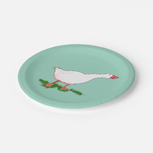 Gänse Pappteller (Schrägansicht)