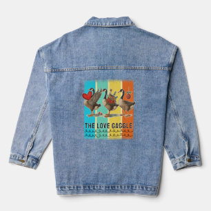 Gänse Plus Size T-Shirt Jeansjacke