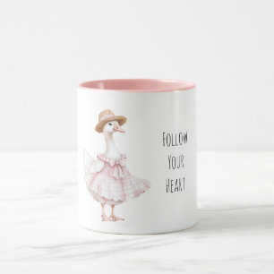 Gänse-Rosa-Kleid-Hut Tasse