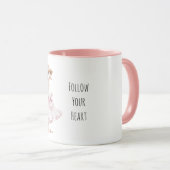 Gänse-Rosa-Kleid-Hut Tasse (VorderseiteRechts)