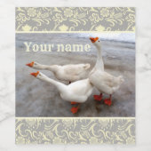 Gänse sind lustig weinetikett (Einzelnes Label)