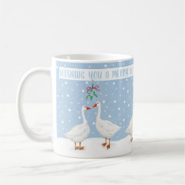 Gänse Snow Mistletoe Frohe Weihnachtsfeier Tasse