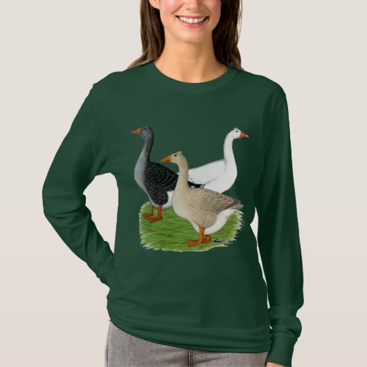 Gänse: Tufted Trio T-Shirt (Vorderseite)