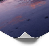 Gänse über Glacier Lake bei Sunset Poster (Ecke)
