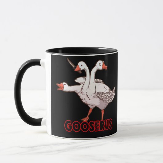Gänse- und Cerberus-Tasse entblößt Tasse (Links)
